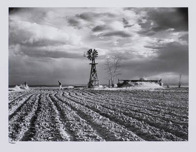 (after) Margaret Bourke-White Approaching Storm, Hartman, Colorado, 1954, printed 1999: (after) Margaret Bourke-White (American, 1904-1971) Approaching Storm, Hartman, Colorado, 1954, printed 1999 Gelatin silver print ed. 16 of 250 12.625 x 17 (in) Embossed Margaret Bourke-White, lower r