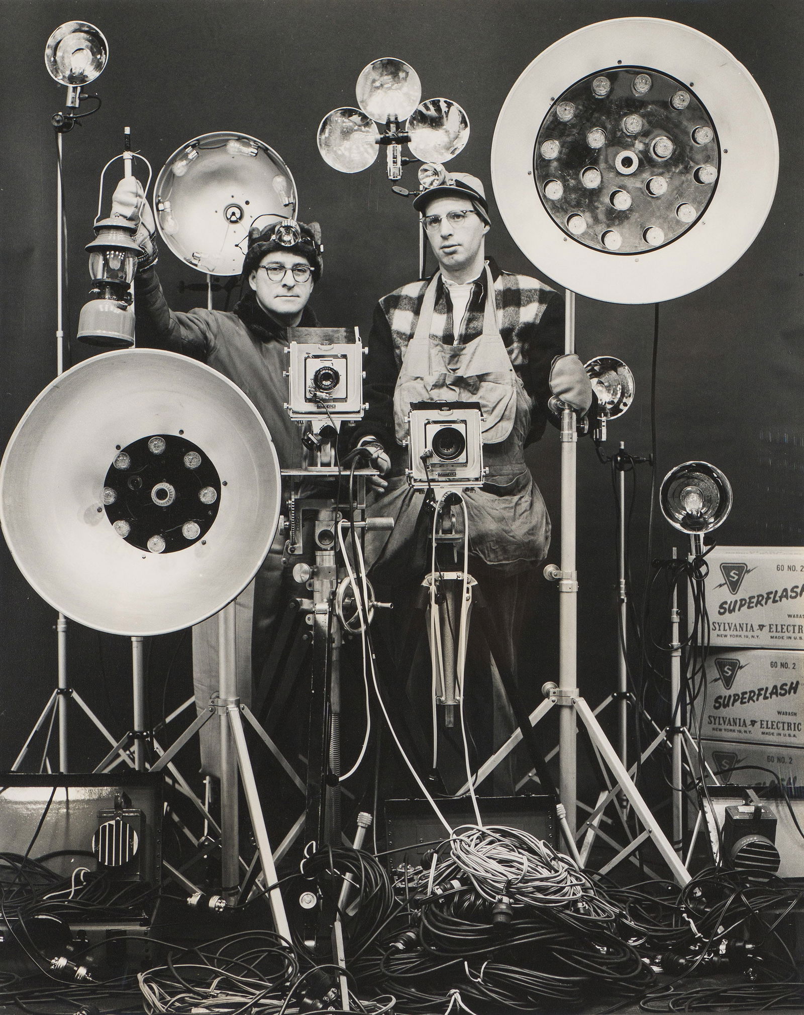 O. Winston Link O. Winston Link and George Thom with Night Flash Equipment, 1956, printed 1993 (1 of 5)