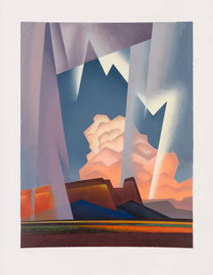 Ed Mell Single Strike, 2013: Ed Mell (American, b. 1942) Single Strike, 2013 Lithograph on paper ed. 72 of 200 37 x 29 (in) Signed in pencil Ed Mell, lower right