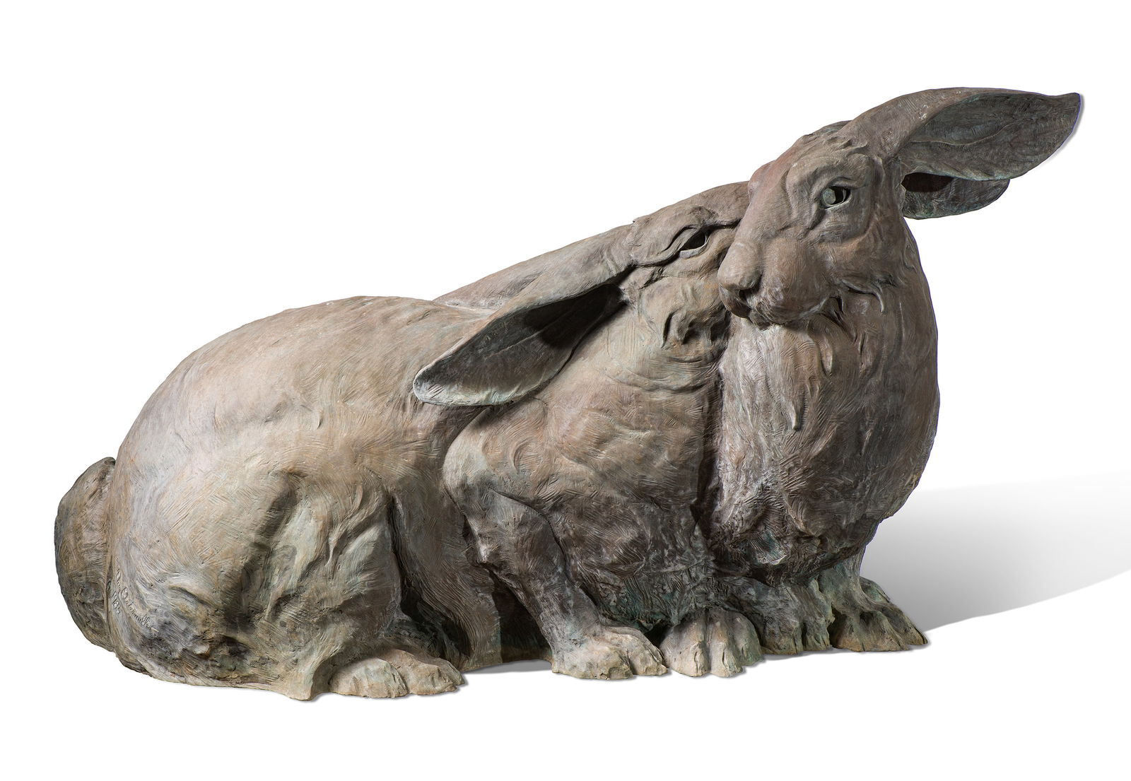 Dan Ostermiller A Friend Indeed, 1985: Dan Ostermiller (American, b. 1956) A Friend Indeed, 1985 Bronze Artist's Proof from an ed. of 6 38 x 70 x 33 (in) Signed and dated © Dan Ostermiller 1985, lower left In 1986, this sculpture was