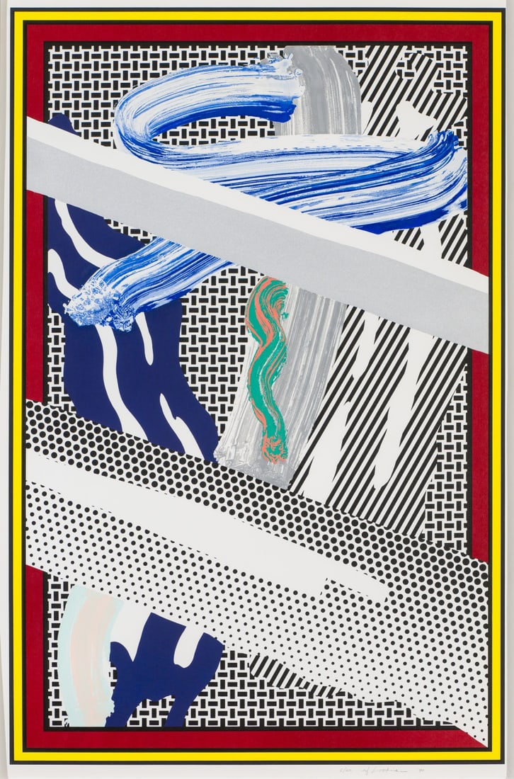 Roy Lichtenstein Reflections on Expressionist Painting (C. 255), 1990-1: Roy Lichtenstein (American, 1923-1997) Reflections on Expressionist Painting (C. 255), 1990-1 Screenprint with encaustic wax and magna on 638 gram Saunders Waterford paper ed. 5 of 60 59.5 x 39.25 (in