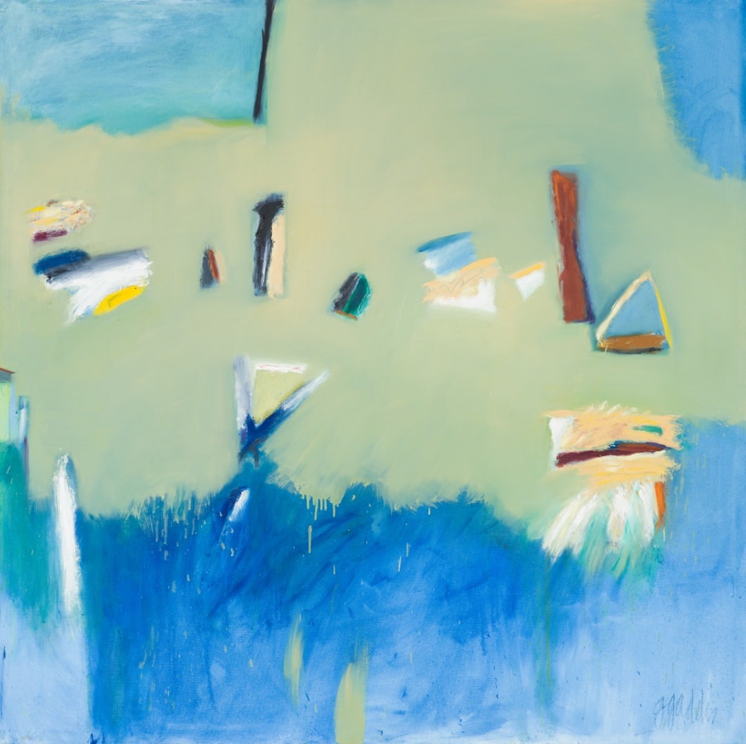Gloria Gaddis Blue Cloud, 1999: Gloria Gaddis (American, b. 1945) Blue Cloud, 1999 Acrylic on canvas 60 x 60 (in) Signed G Gaddis, lower right Signed, titled, and dated, verso.