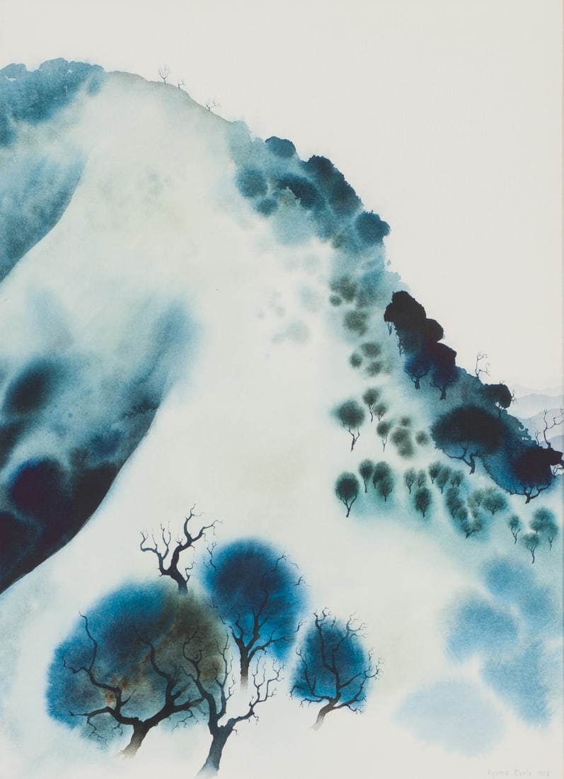 Eyvind Earle Trees in Landscape, 1968 (1 of 2)