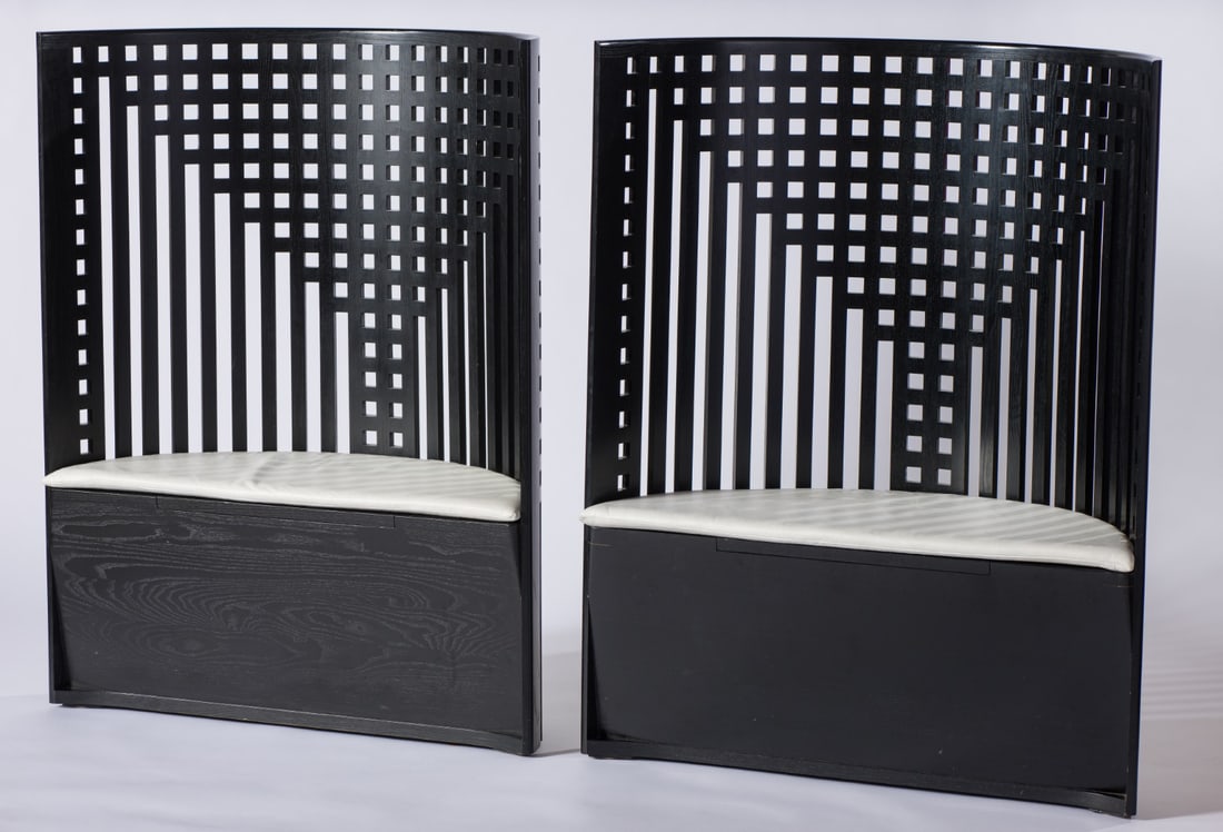 Charles Rennie Mackintosh (2) Willow 1 Chairs for Cassina, designed 1904, produced 1973 (1 of 7)