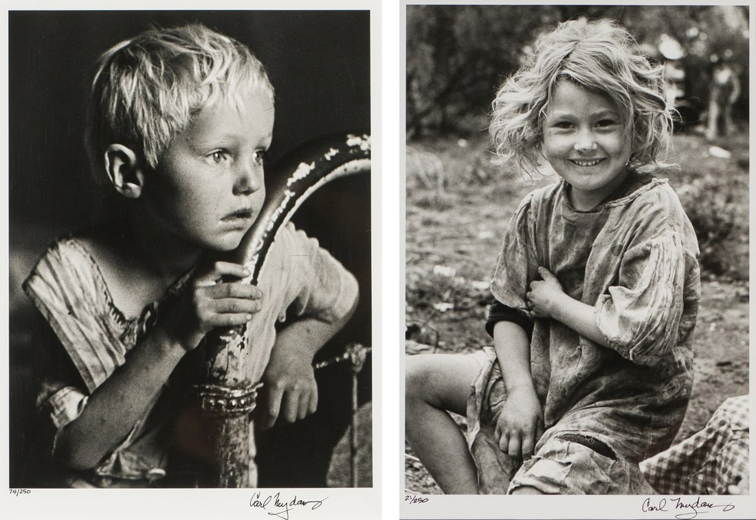Carl Mydans (2) Boy Sitting on a Bed in Oil Boom Town of Freer, Texas & Daughter of Migrant Workers (1 of 9)