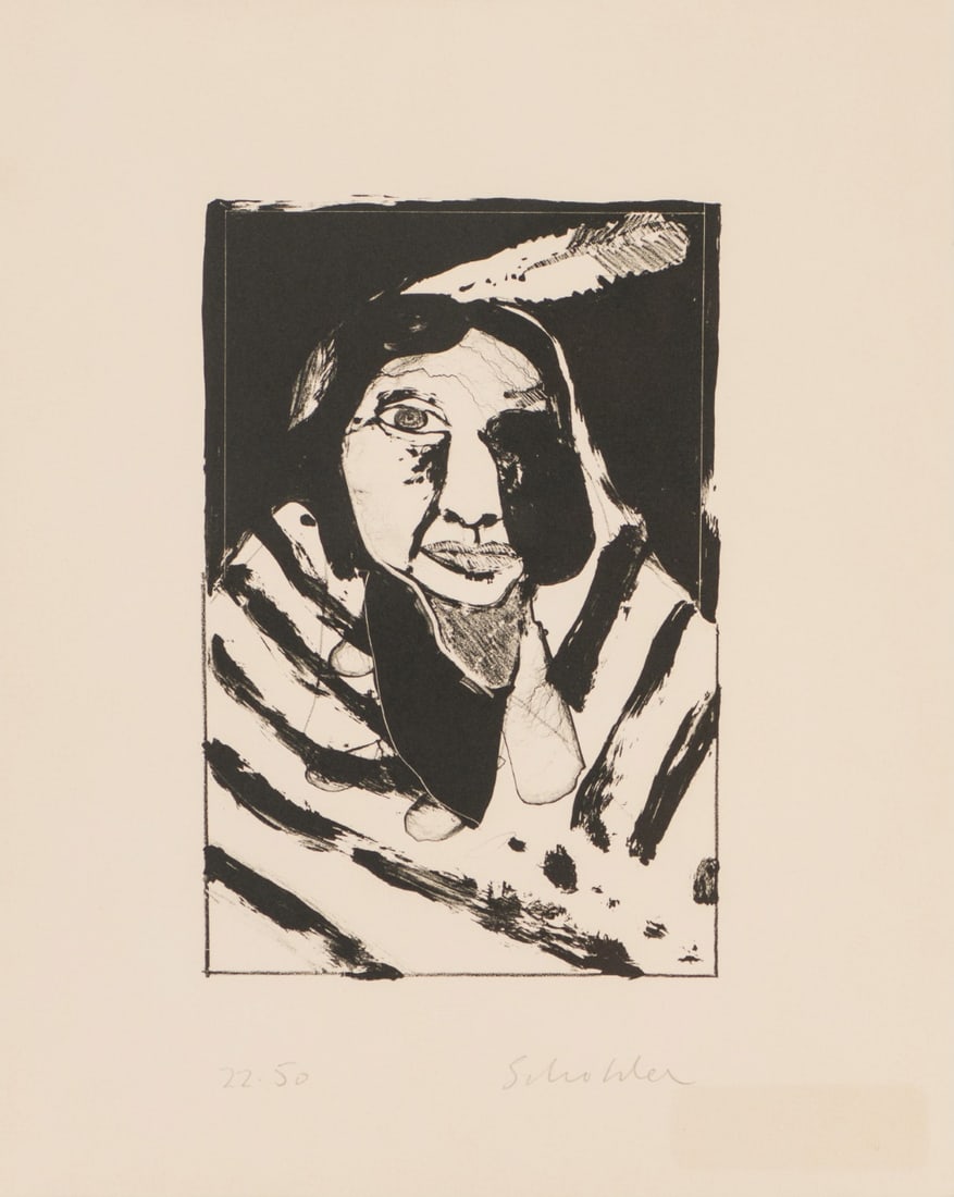 Fritz Scholder Indian in Striped Blanket No. 2 (T: 71-641), 1971 (1 of 2)