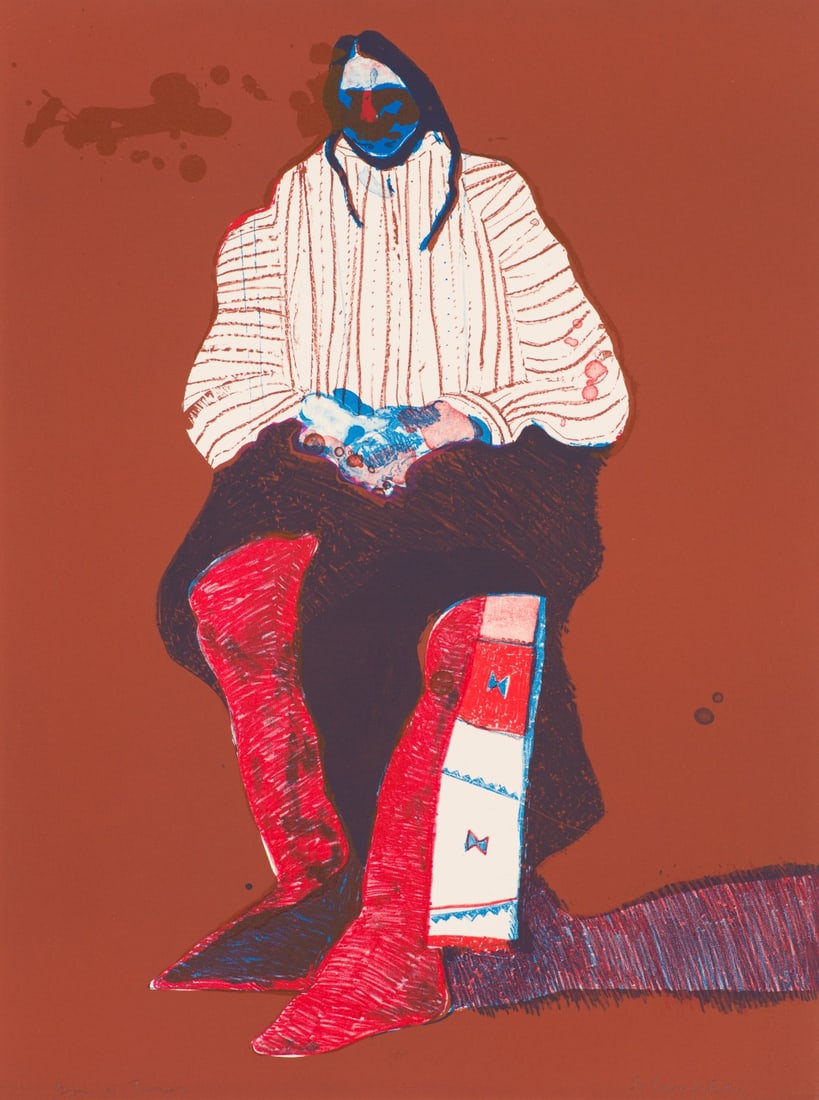 Fritz Scholder Indian With Beaded Sash (T: 75-189), 1975 (1 of 1)