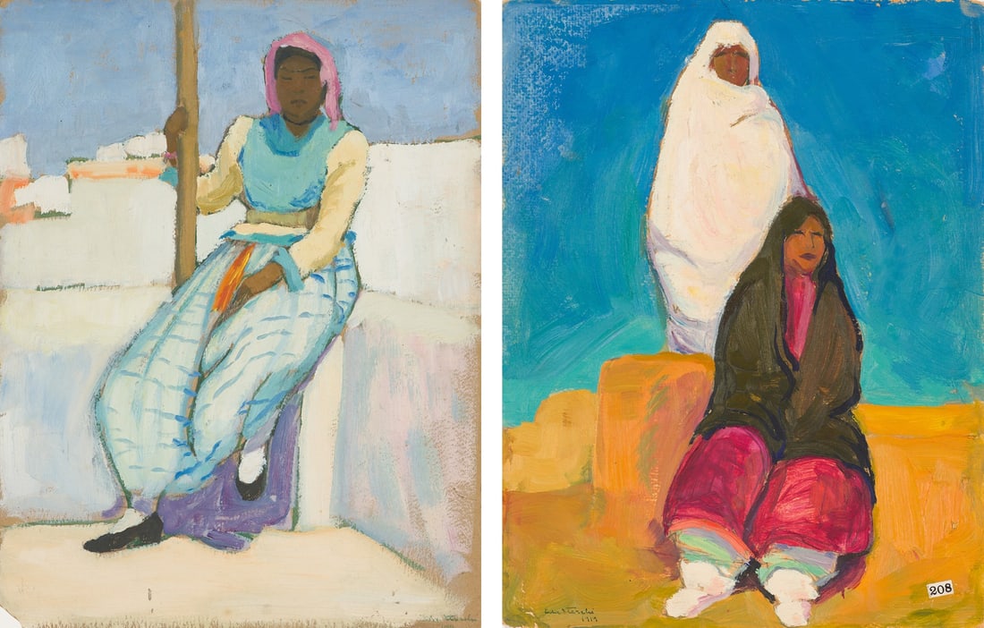 Eda Sterchi (2) Arab Girl II & Untitled (Two Women), 1914 & 1919 (1 of 3)