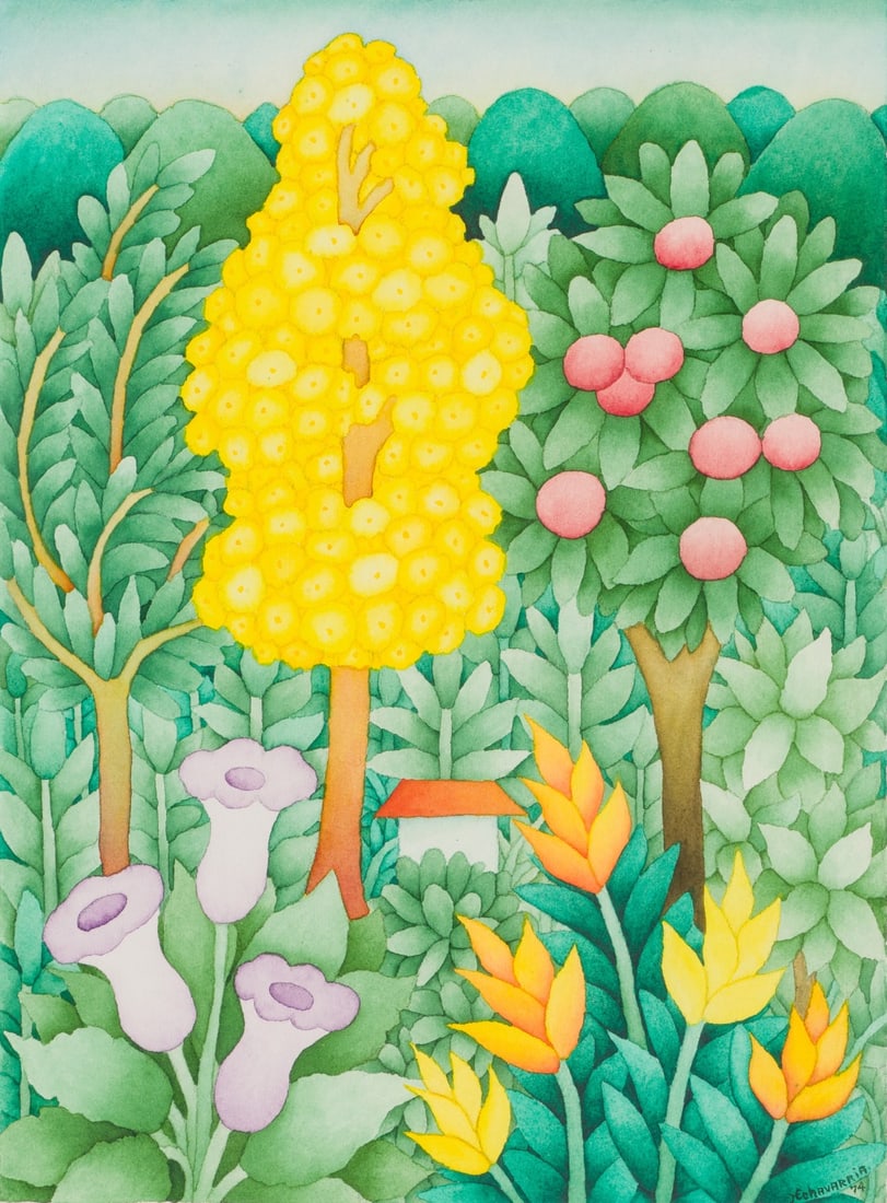 Enrique Chavarria Untitled (Floral Landscape), 1974 (1 of 2)