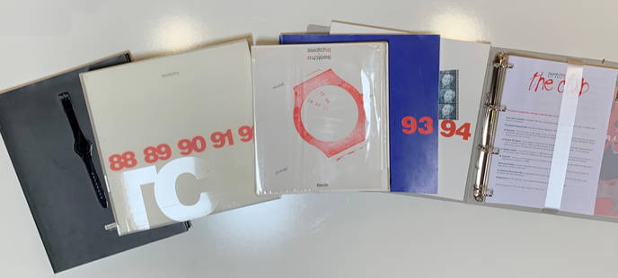 (6) Catalogs: Swatch 1983-1991; Swatch 1988-1992; Swatch & Swatch; Swatch 1993; Swatch 1994; Swatch Year Book 1996