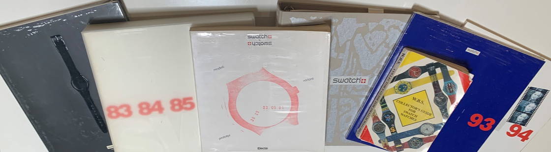 (7) Catalogs: Swatch 1995-1997, Facts and Fiction: Swatch 1994, Swatch & Swatch, Swatch 1983-1991, Swatch 1993, Swatch 1988-1992 & W.B.S. Collector's Guide for Swatch WatchesSwatch 1983-1991; Swatch 1983-1991;