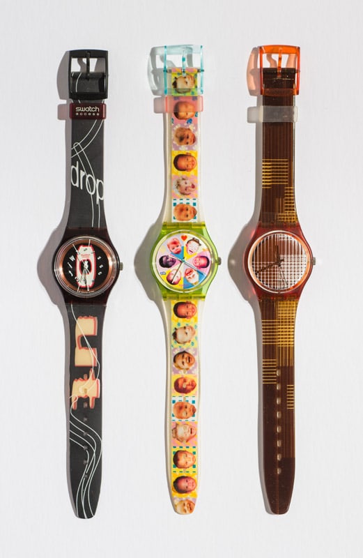 (1) Drop Out, (1) Sweet Baby, (1) Interface & (1) Movie News: Drop Out (SKR100). 1996. Quartz. Plastic Case Material. Plastic Strap. Sweet Baby (GL107). 1996. Quartz. Plastic Case Material. Plastic Strap. Pin Buckle. Interface (GC102). 1996. Quartz. Plastic Case