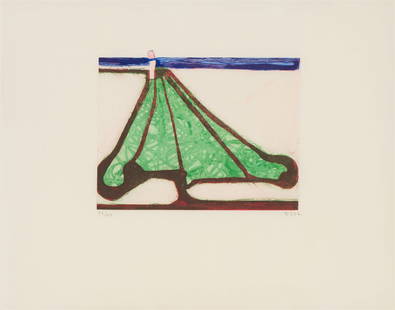 Richard Diebenkorn Green Tree Spade, 1982: Richard Diebenkorn (American, 1922-1993) Green Tree Spade, 1982 Sugar lift aquatint with flat bite etching on J. Whatman Special white laid paper ed. 33 of 35 18.5 x 23.25 (in) 20.5 x 25.25 x 1.5 (in)