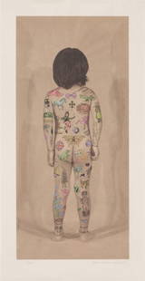 Jane Hammond Body Language, 2001: Jane Hammond (American, b. 1950) Body Language, 2001 Digital pigment print on rice paper ed. 40 of 100 47.5 x 24.5 (in) 50 x 26.75 x 1.5 (in) Framed Signed and dated in pencil Jane Hammond 2001, lower