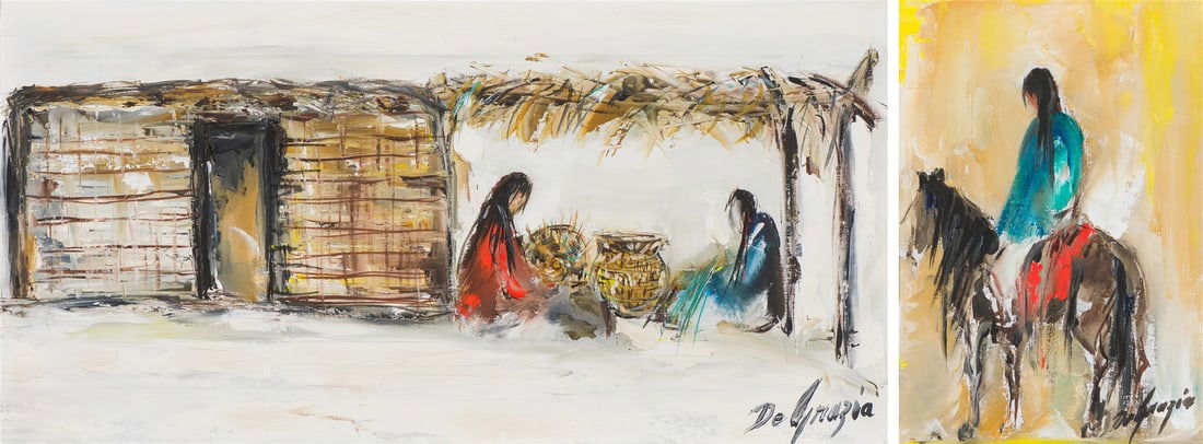 Ted DeGrazia (2) Papagos & Moment of Enchantment, 1965 & 1968 (1 of 8)