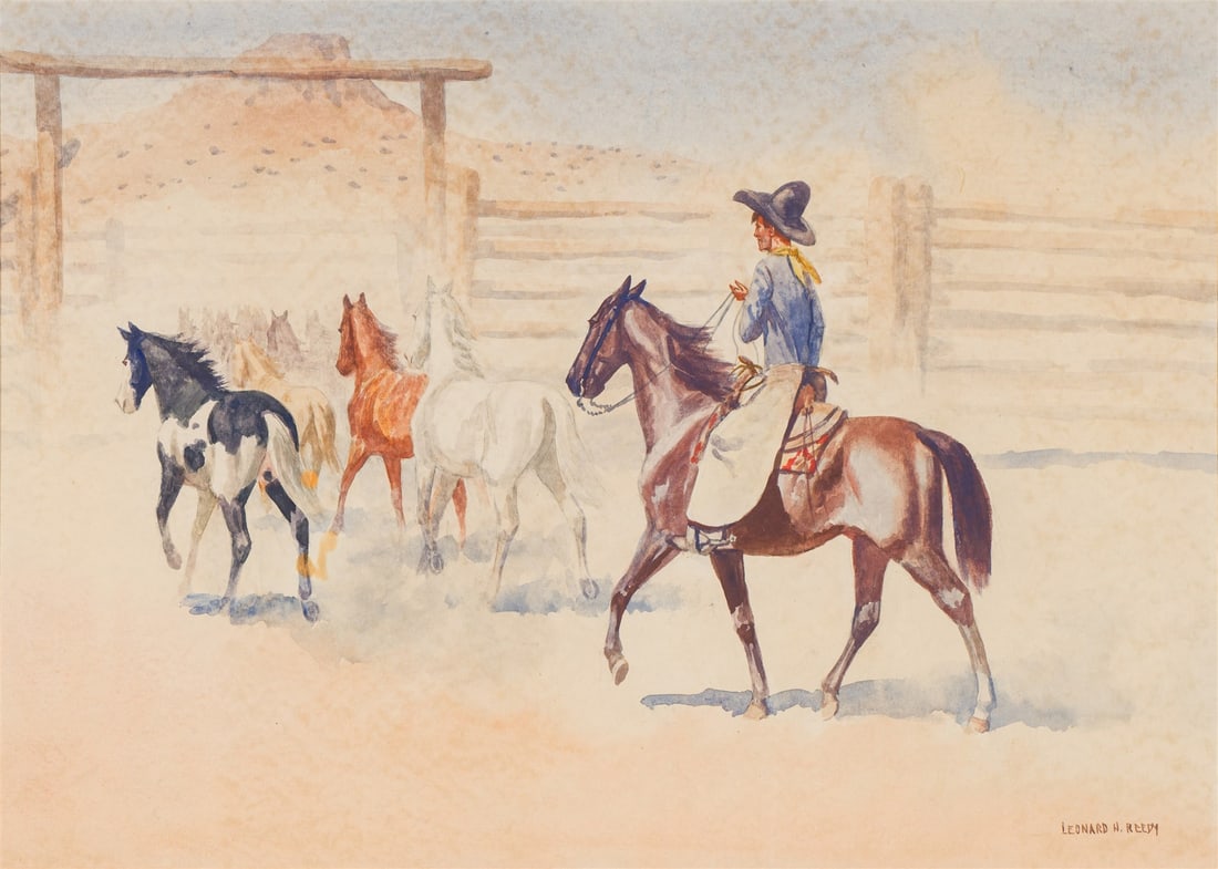 Leonard Reedy Corralling Horses (1 of 2)