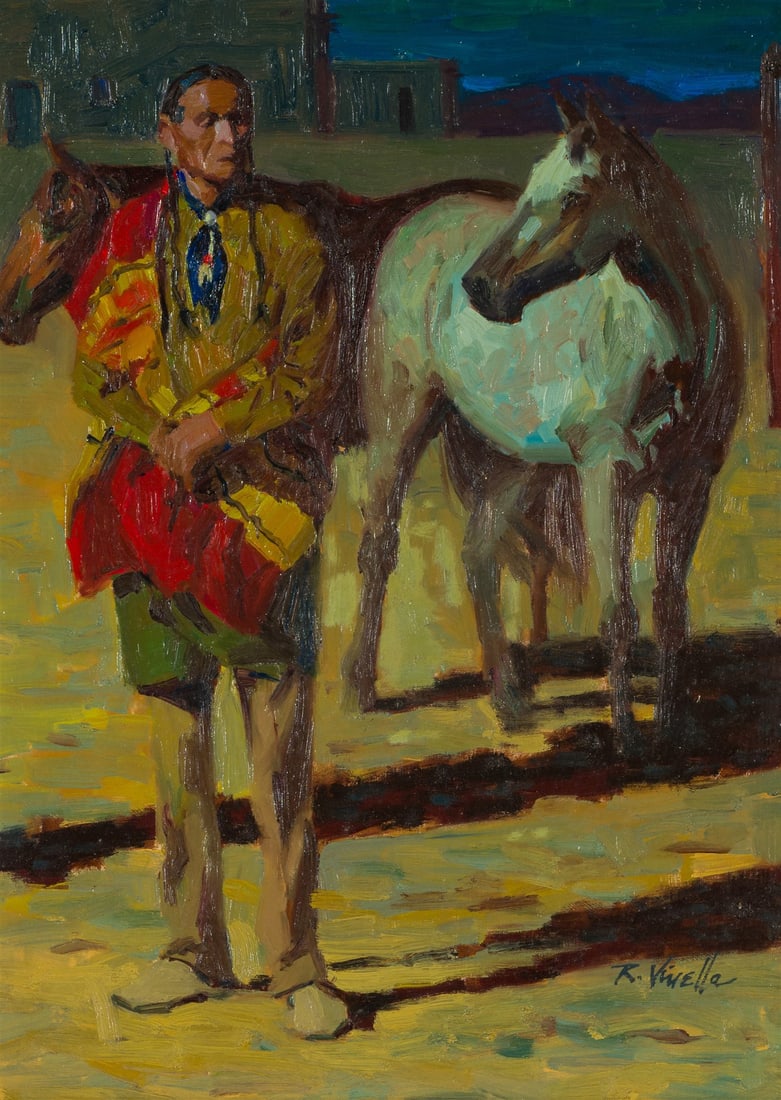 Ray Vinella Indian with Horses (1 of 3)