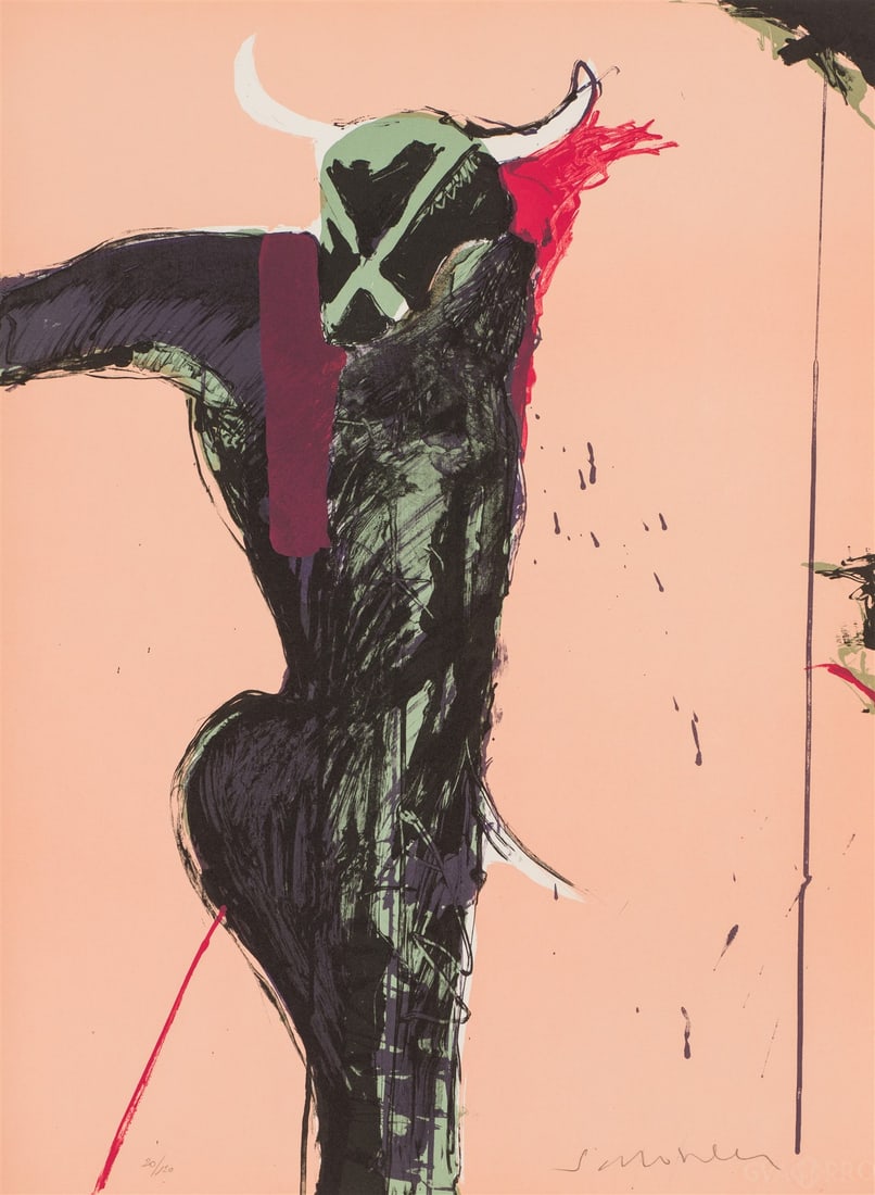 Fritz Scholder Portrait of a Man-Bull, 1982 (1 of 1)