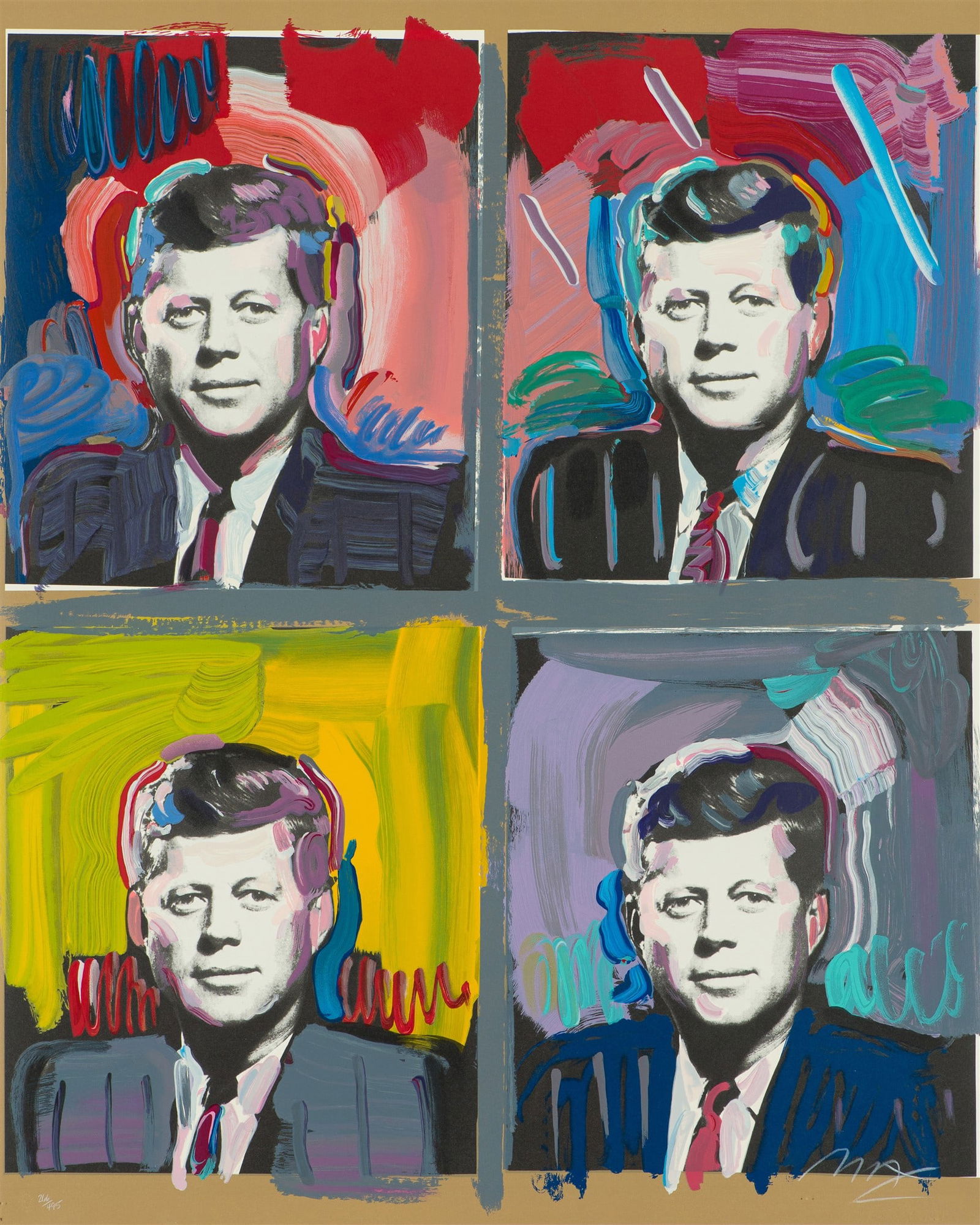 Peter Max JFK - Four Portraits, 1989 (1 of 2)