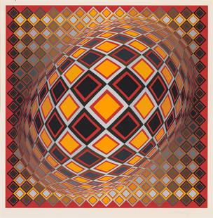 Victor Vasarely Teke-2, 1978: Victor Vasarely (Hungarian, French, 1906-1997) Teke-2, 1978 Serigraph on paper ed. 53 of 250 28 x 27.5 (in) 36.25 x 34.25 x 1.5 (in) Framed Signed Vasarely, lower right The Law Office of Joseph
