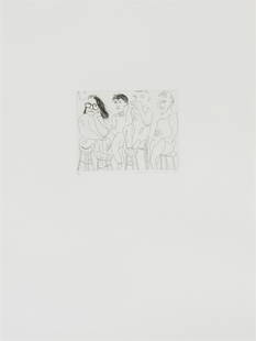 David Hockney Harvard Etching, 1986: David Hockney (American, b. 1937) Harvard Etching, 1986 Etching on paper ed. 8 of 10 29.75 x 22.25 (in) 37 x 29.5 x 0.75 (in) Framed Signed and dated in pencil David Hockney 86, lower right Image