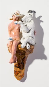 Chris Antemann Cowgirl Having Tea with Goat, 2001