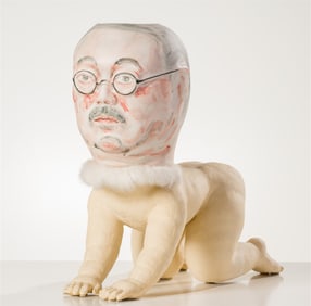 Akio Takamori Untitled (Head with Glasses on Baby Body), 2002