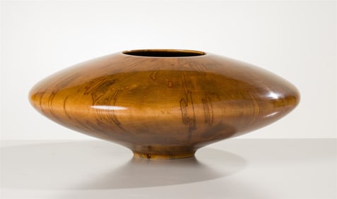 Philip Moulthrop Spalted Oak Squat Vessel