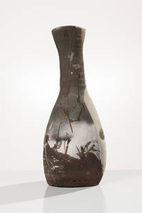 Paul Soldner Vase: Paul Soldner (American, 1921-2011) Vase Ceramic 23.25 x 9.25 x 8 (in) Unsigned Provenance: Collection of Lyndall D. Eddy and Phillip W. Wagoner, Phoenix, Arizona.