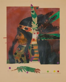Mauricio Lasansky Indian Chief Wounded Feather, 1979