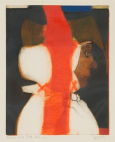 Mauricio Lasansky Profile with Red Band, 1970