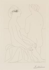 Pablo Picasso Femme assise et femme de dos (B. 206; Baer 404) & Book, 1934-9 & 1956