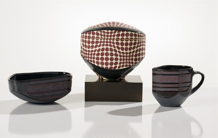 Andrew Gilliatt (3) Lidded Box, Bowl & Cup, c. 2011