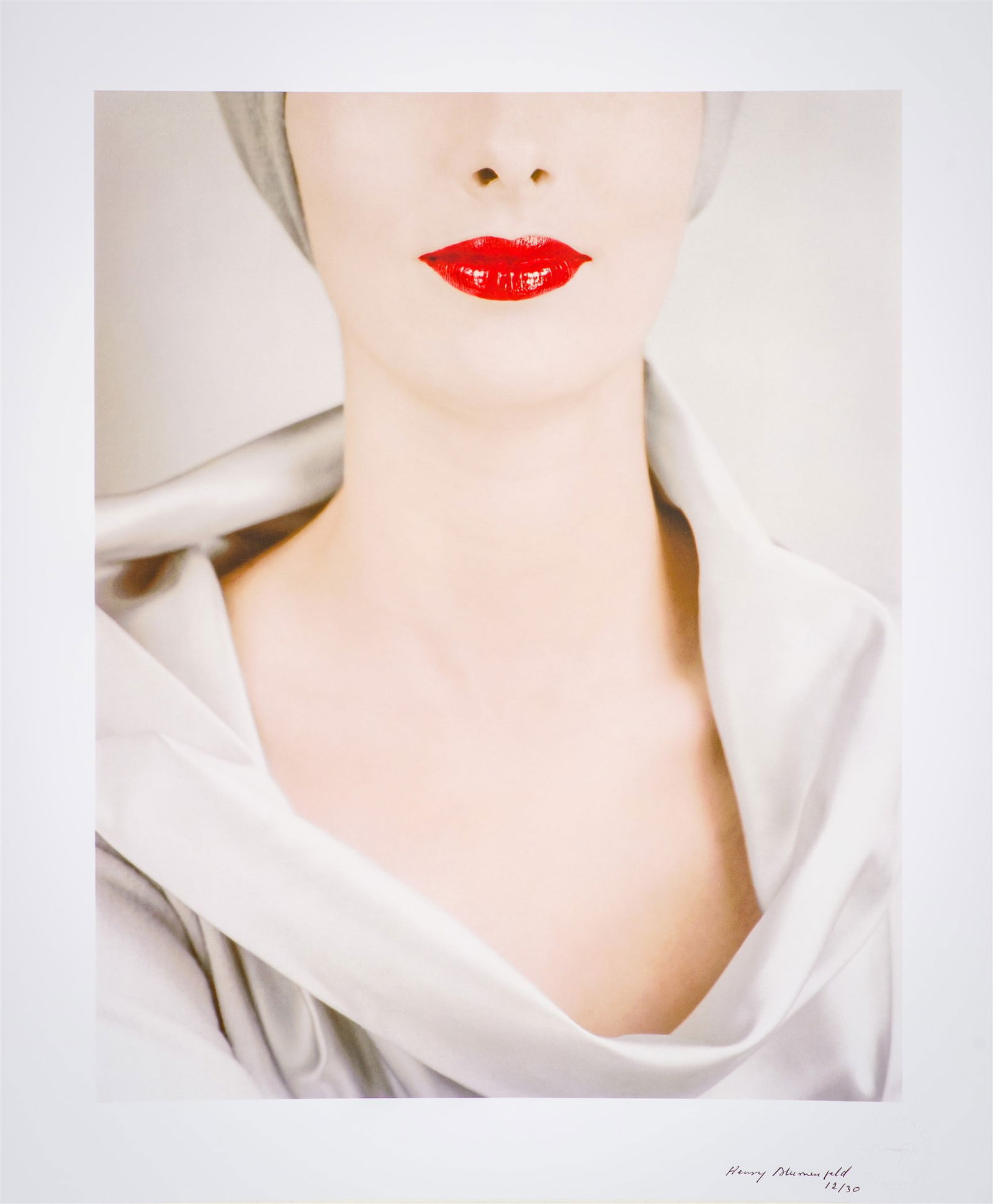 Erwin Blumenfeld Le Décolleté, Victoria von Hagen, Vogue, New York, 1952, printed later: Erwin Blumenfeld (German, 1897-1969) Le Décolleté, Victoria von Hagen, Vogue, New York, 1952, printed later Inkjet print on Hahnemühle paper ed. 12 of 30 23.5 x 19.5 (in) Signed in pen Henri Blumen