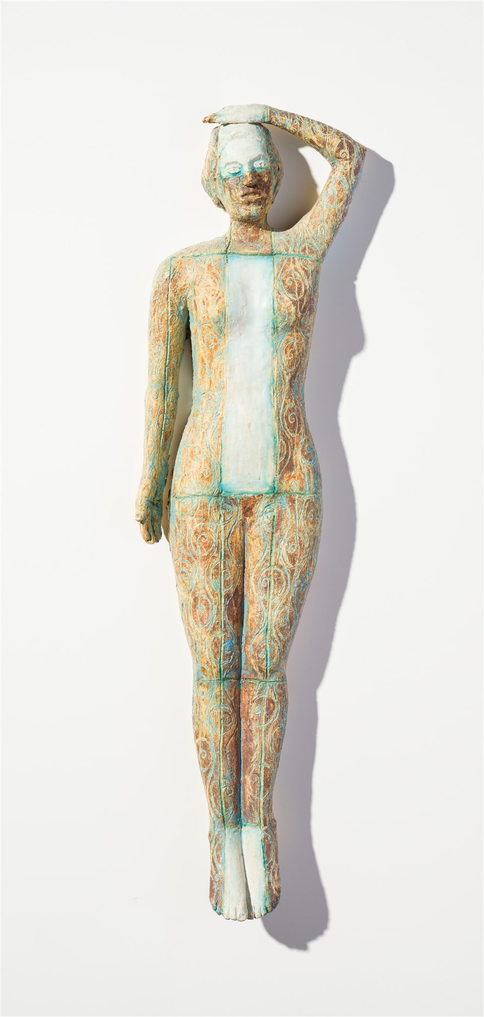 Holly Curcio Figure: Holly Curcio (American, b. 1974) Figure Ceramic 27.5 x 7.25 x 2.5 (in) Incised Holly Curcio, verso Provenance: Collection of Midge and Jerry Golner, Phoenix, Arizona.