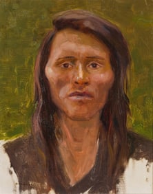 Eanger Irving Couse Cayuse Warrior, Head, c. 1897