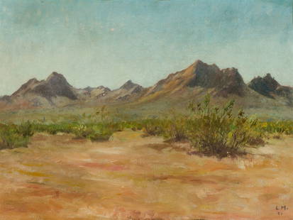 Lon Megargee Untitled, 1911: Lon Megargee (American, 1883-1960) Untitled, 1911 Oil on board 11.5 x 15.5 (in) 16.75 x 20.75 x 1.25 (in) Framed Initialed and dated LM. 11, lower right