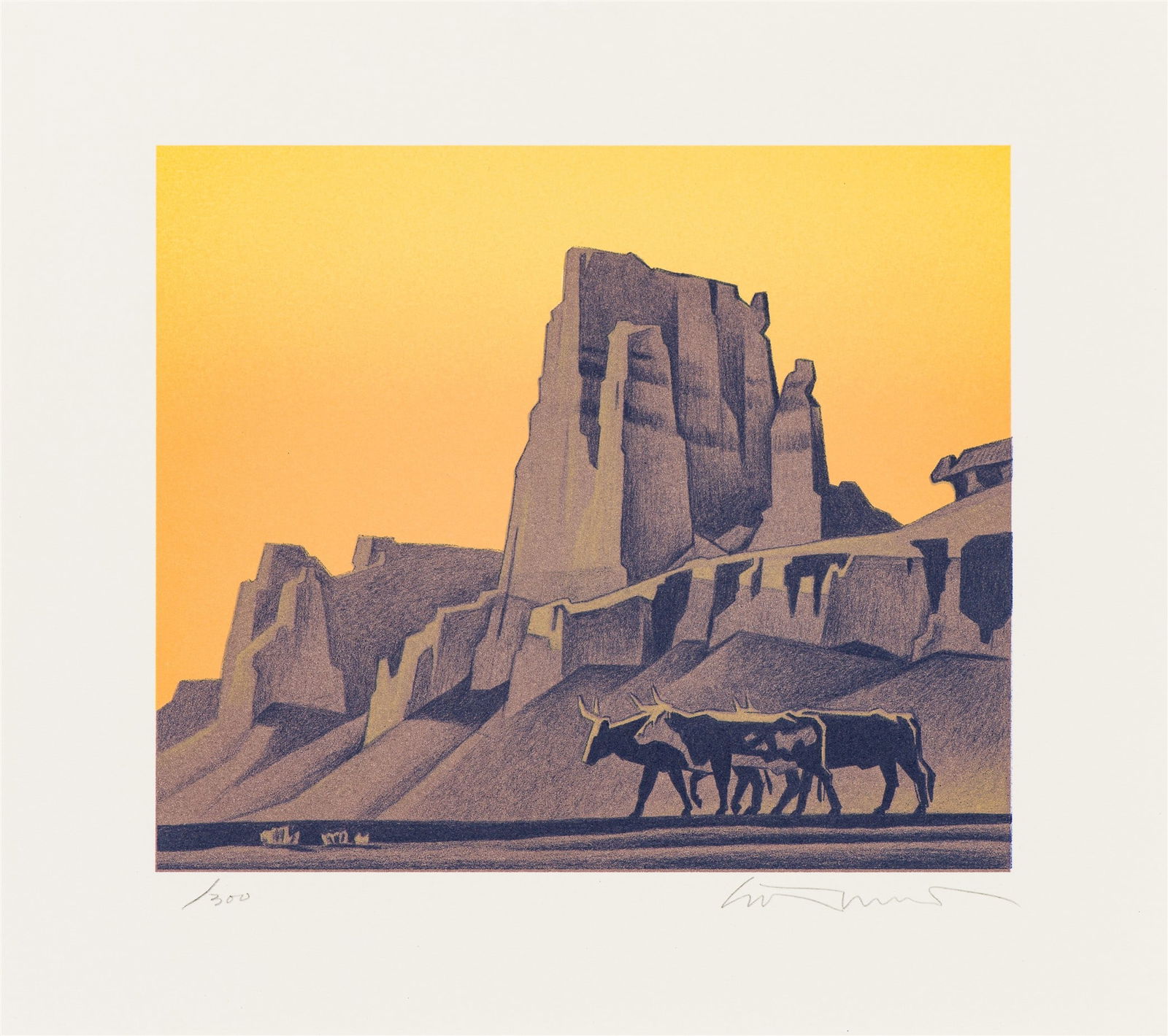 Ed Mell Beyond the Visible Terrain: The Art of Ed Mell, 1996: Ed Mell (American, 1942-2024) Beyond the Visible Terrain: The Art of Ed Mell, 1996 Bound book and lithograph on paper ed. 106 of 300 11.5 x 12.25 x 1.25 (in) Signed Ed Mell, bound edition page and lit