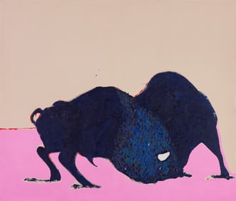 Fritz Scholder Fighting Buffalo, 1972