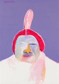 Fritz Scholder Indian with Feather, 1968