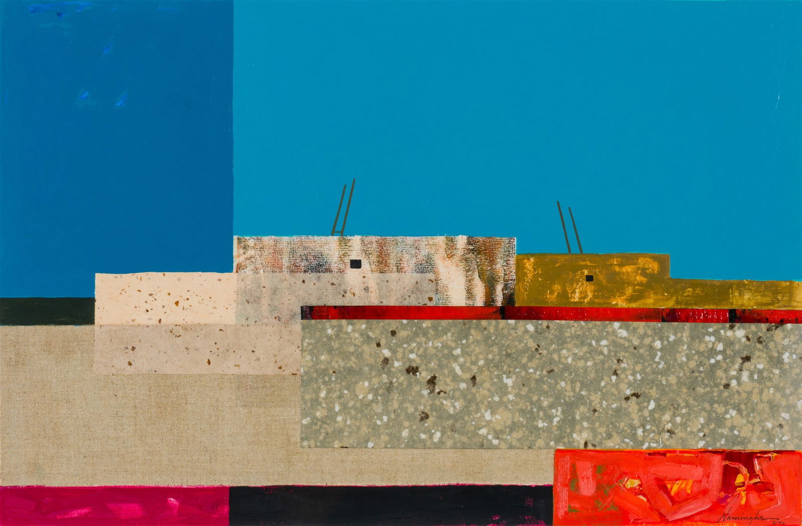 Dan Namingha Pueblo Landscape, 1992 (1 of 4)