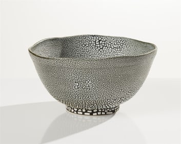 Kurt Weiser Black and White Speckled Bowl