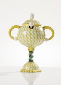 Eric Van Eimeren Green Spring Sugar Container with Spoon