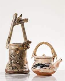 Ron Meyers (2) Wishing Well Vessel & Teapot