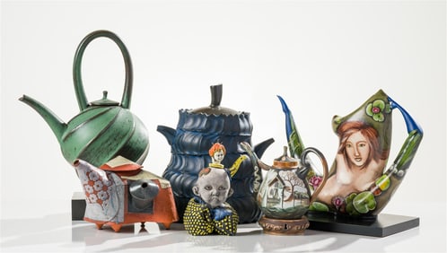 Various Artists (6) Collection of Teapots