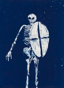Fritz Scholder Skeleton with Shield, 1990