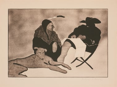 Fritz Scholder Indian, Dog and Friend (T: 73-230), 1973