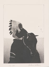 Fritz Scholder Indian on Horse #3 (Second State) (T: 73-249), 1973