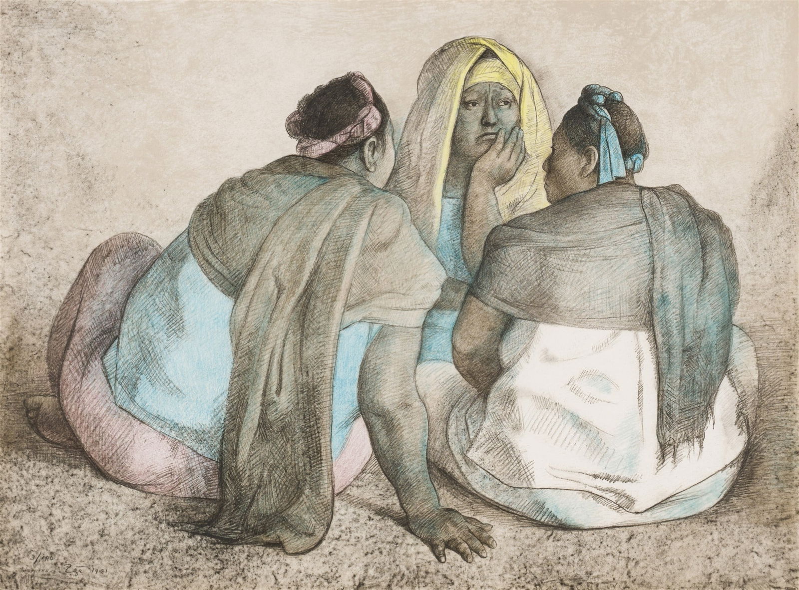 Francisco Zúñiga Grupo de Mujeres Sentadas, III (B. 66), 1981 (1 of 2)