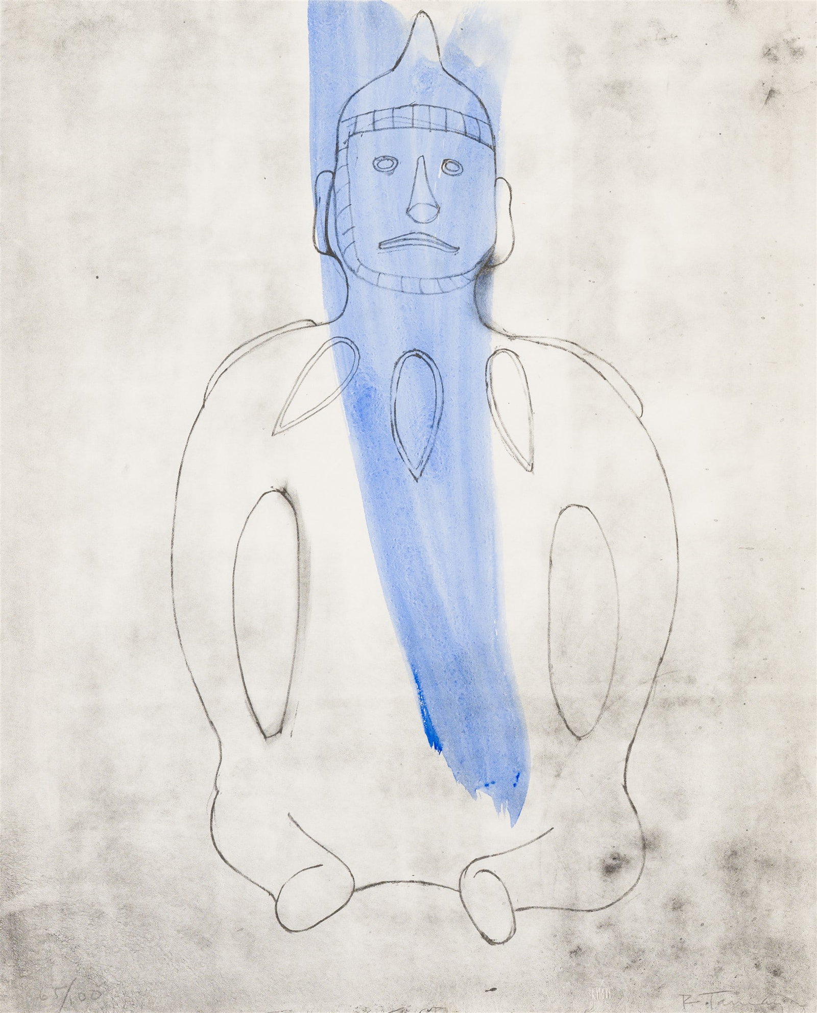 Rufino Tamayo (5) from Ídolos Prehispánicos (P. 206, 209, 210, 212 & 214), 1976: Rufino Tamayo (Mexican, 1899-1991) (5) from Ídolos Prehispánicos (P. 206, 209, 210, 212 & 214), 1976 Lithographs with watercolor on Rives BFK paper eds. of 100 22 x 18 (in) Signed R. Tamayo, lower r